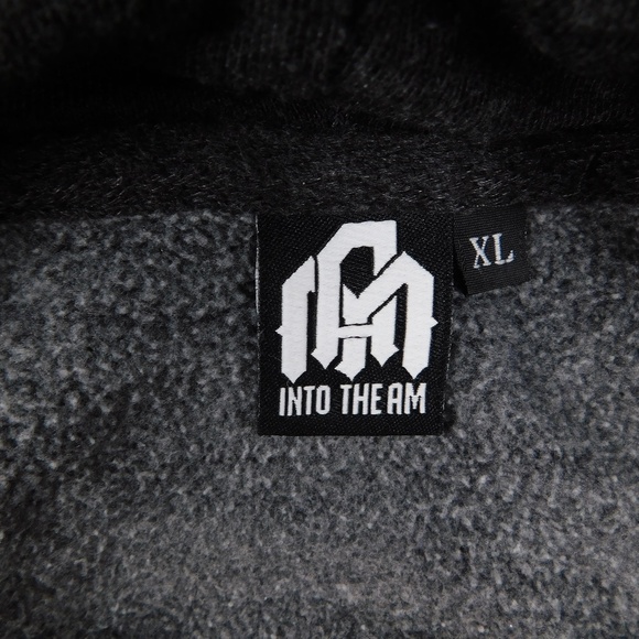 INTO THE AM Black Graphic Hoodie Skull & Palm Design – Size XL - Picture 6 of 7